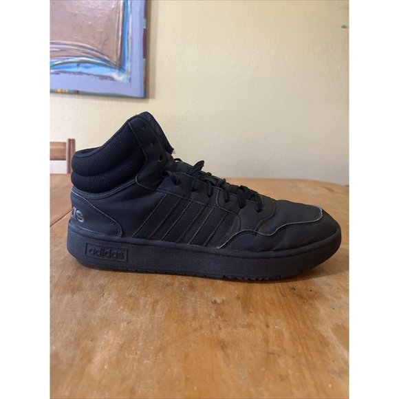 adidas | Shoes | Adidas Mens Hoops 2 Mid Fv7229 Black Black  display picture 1